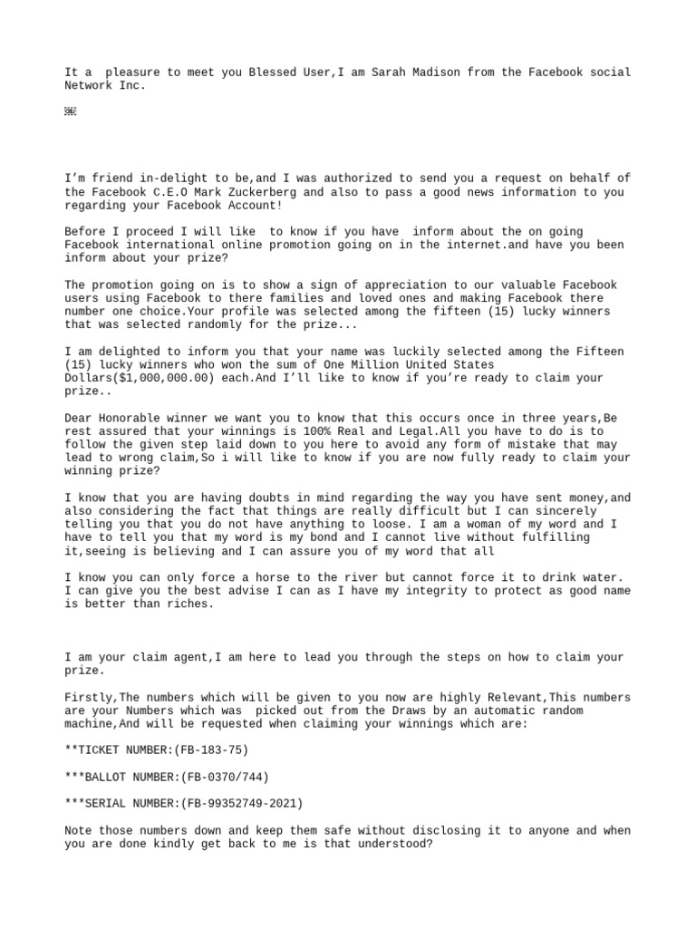 Text format pdf facebook fee