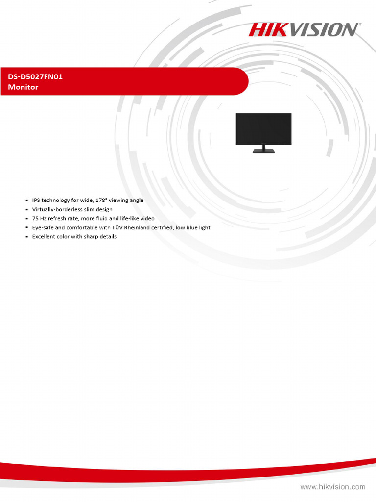 HIKVISION-MONITOR | PDF | Hdmi | Computer Monitor