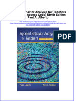 Free Download Applied Behavior Analysis For Teachers With Etext Access Code Ninth Edition Paul A Alberto Full Chapter PDF