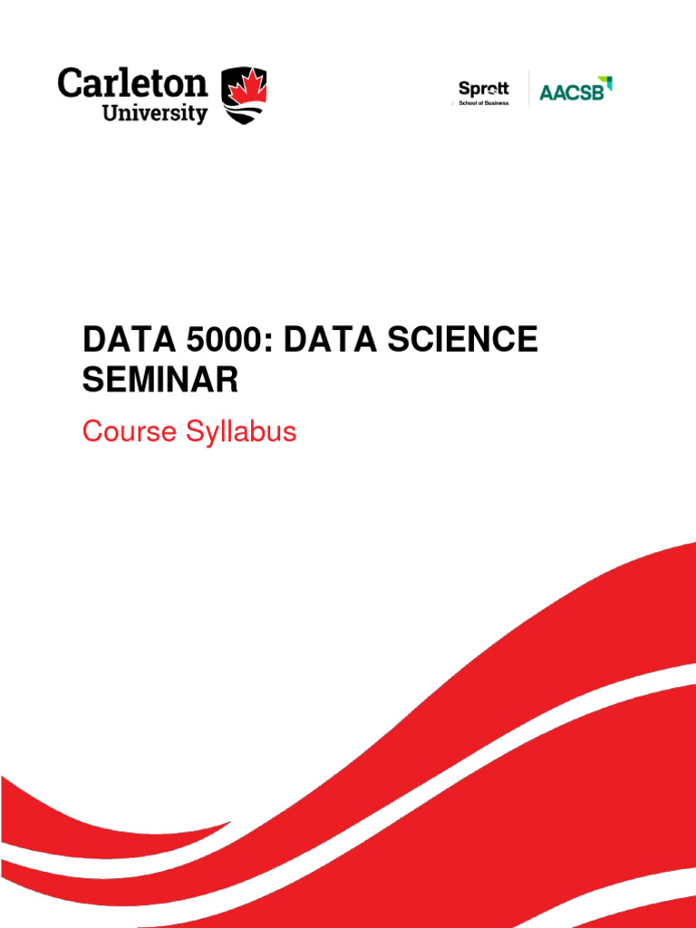 Data Science Seminar Course Syllabus | PDF | Data Science | Data