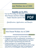 Solo Parent Welfare Act of 2000