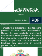 Lesson 1 - Conceptual Framework of Math Education