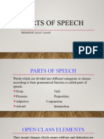 Week 2 Parts of Speech & Noun & Types & Gender
