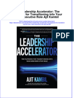 Free Download The Leadership Accelerator The Playbook For Transitioning Into Your New Executive Role Ajit Kambil Full Chapter PDF