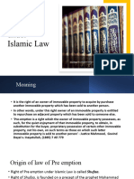 Islamic Law of Pre Emption - Shufa