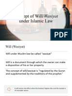 Will (Wasiyat) Under Islamic Law