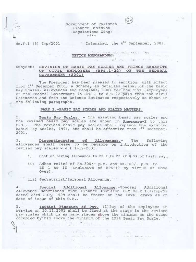2001 Notification | PDF