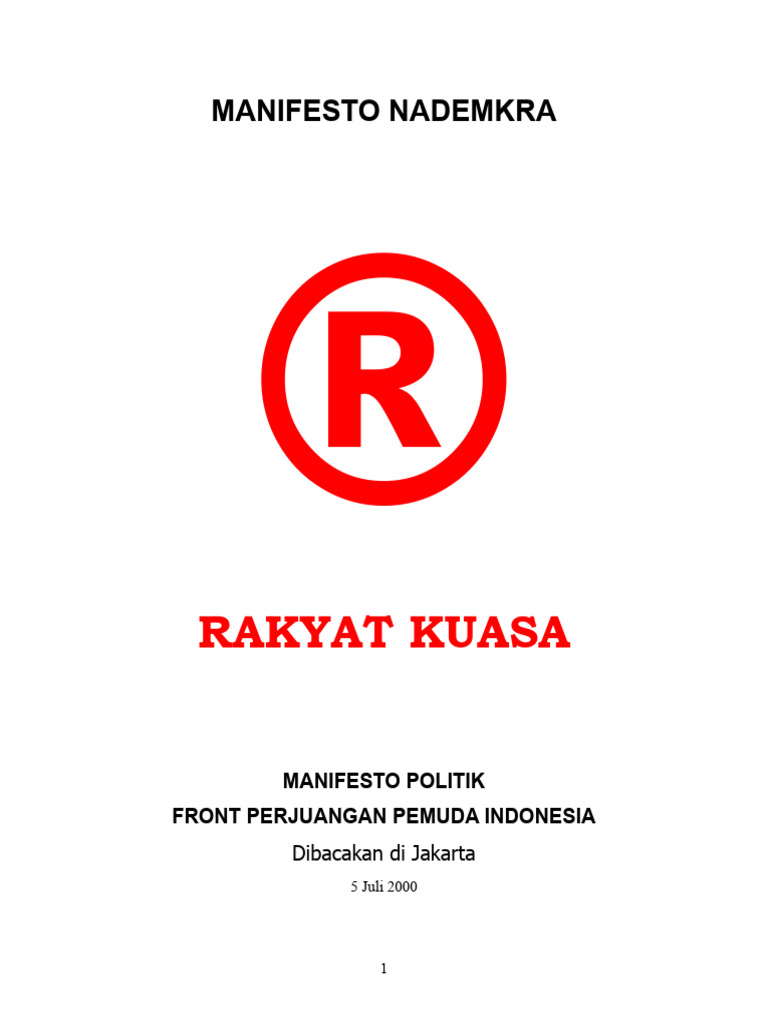 Manifesto FPPI | PDF