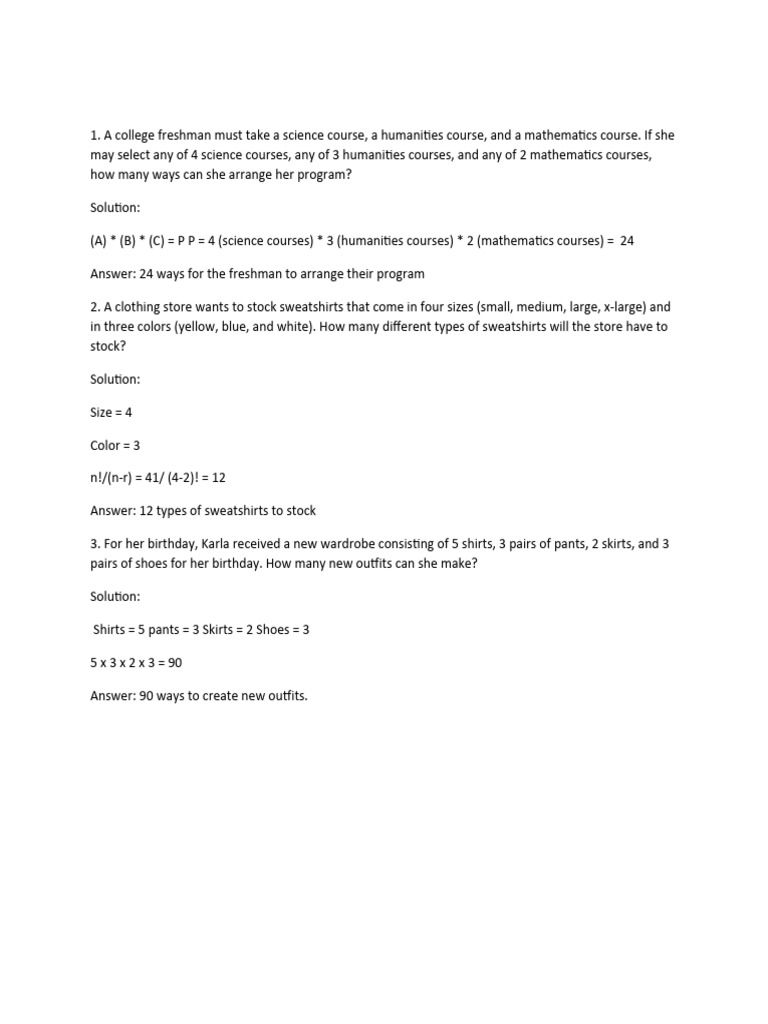 Combinatorial Counting Problems Explained | PDF | Teaching Methods ...