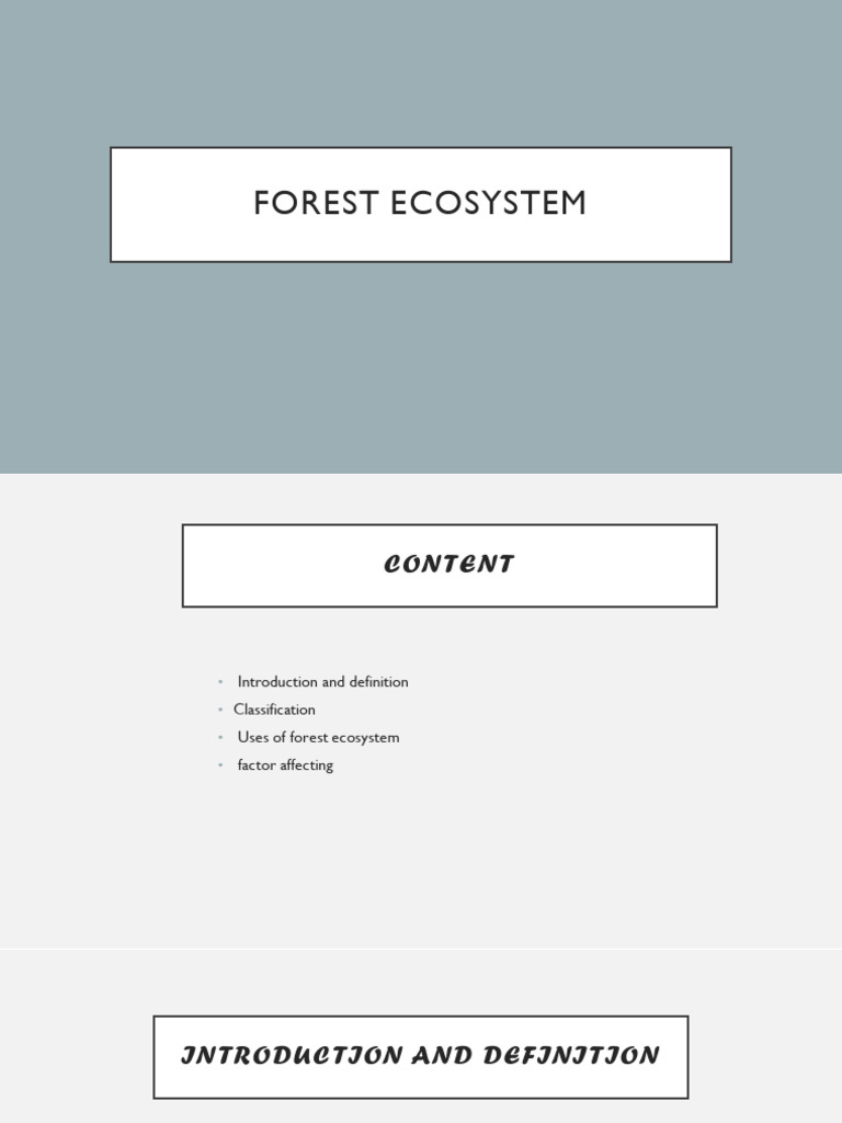 Overview of Forest Ecosystem Dynamics | PDF | Science & Mathematics