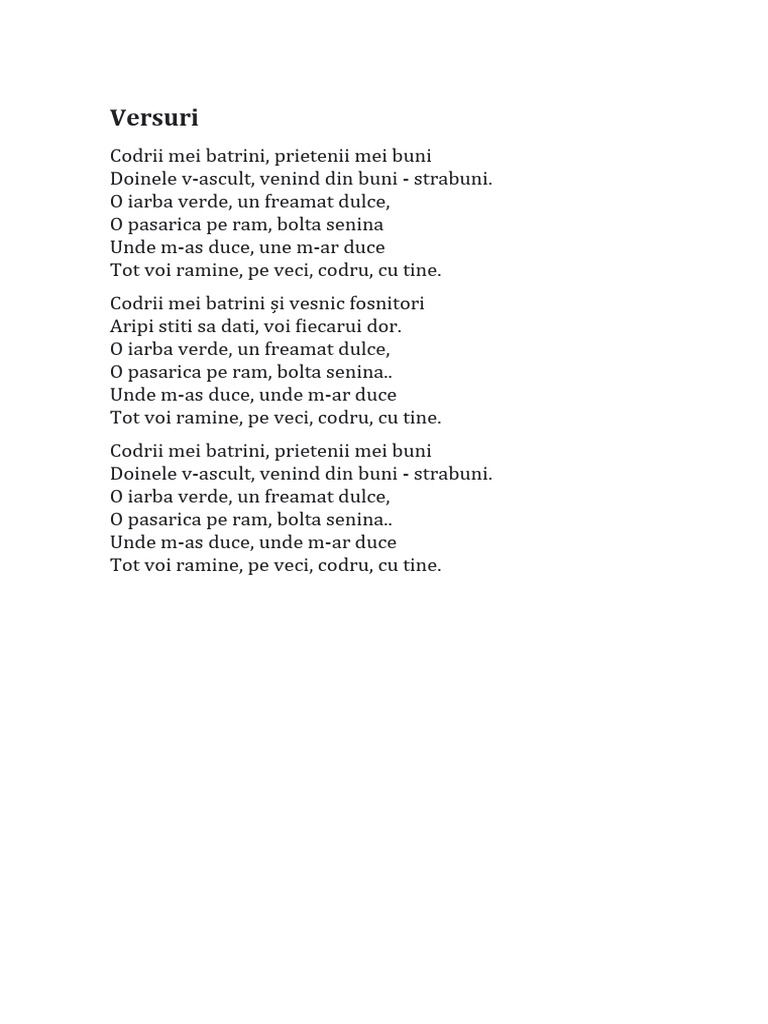 Codrii Mei | PDF