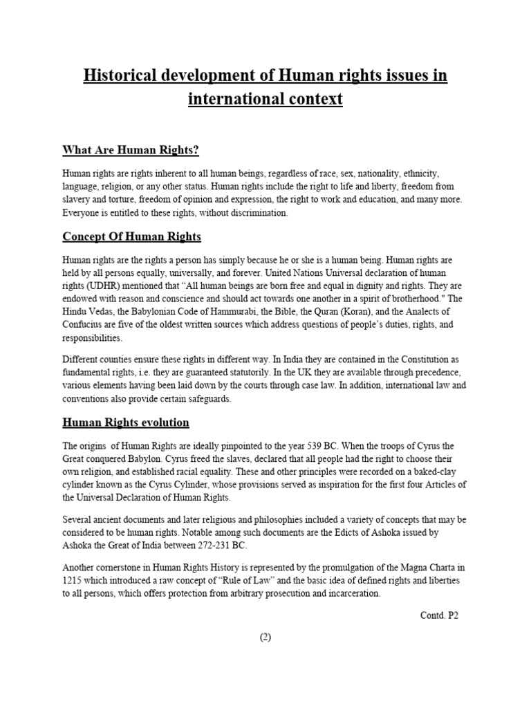 Evolution of Human Rights History | PDF | Human Rights | World War II