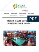PROYECTO DE SALUD NUTRICIONAL, MIZANTEFERI, ETIOPIA. Julio 2019 Sociedad Española de Dietética y Ciencias de La Alimentación (S.E.D.C.A.)
