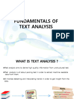 Fundaments of Text Analysis