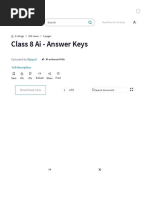 Class 8 Ai - Answer Keys - PDF - Artificial Intelligence - Intelligence (AI) & Semantics