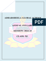 Revised Syllabus Class Xi A Session 2024-25