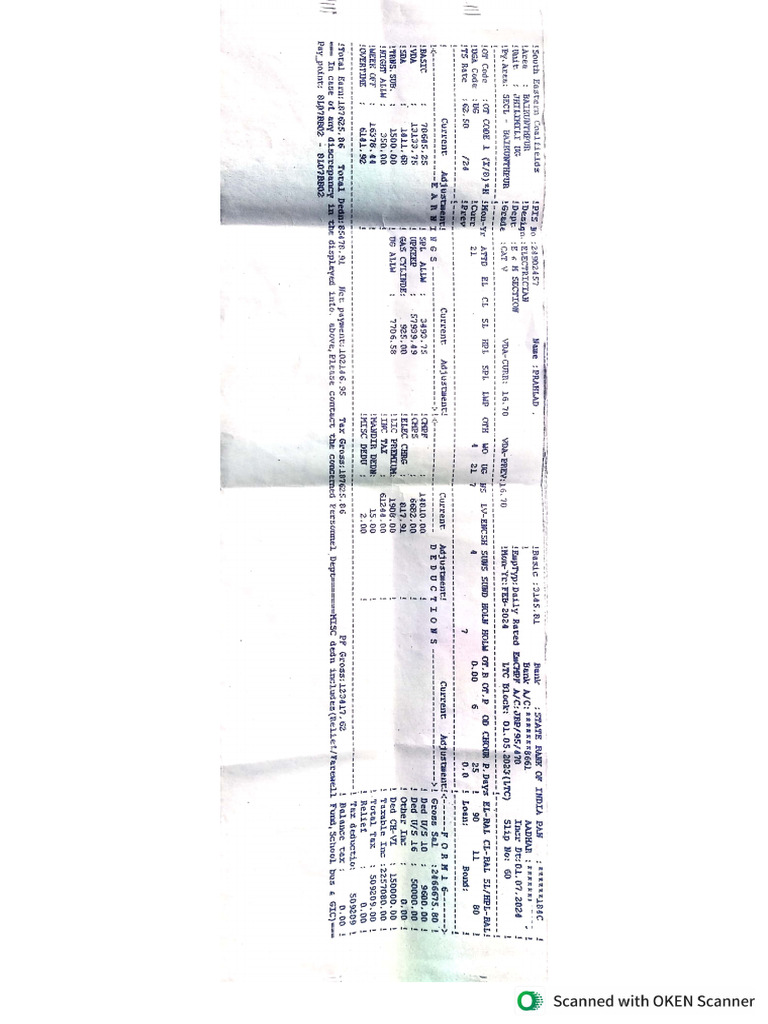 Payslip pdf