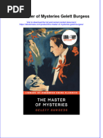Free Download The Master of Mysteries Gelett Burgess Full Chapter PDF