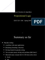 Propositional Logic: Discrete Structures & Algorithms