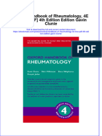Free Download Oxford Handbook of Rheumatology 4E True 4Th Edition Edition Gavin Clunie Full Chapter PDF