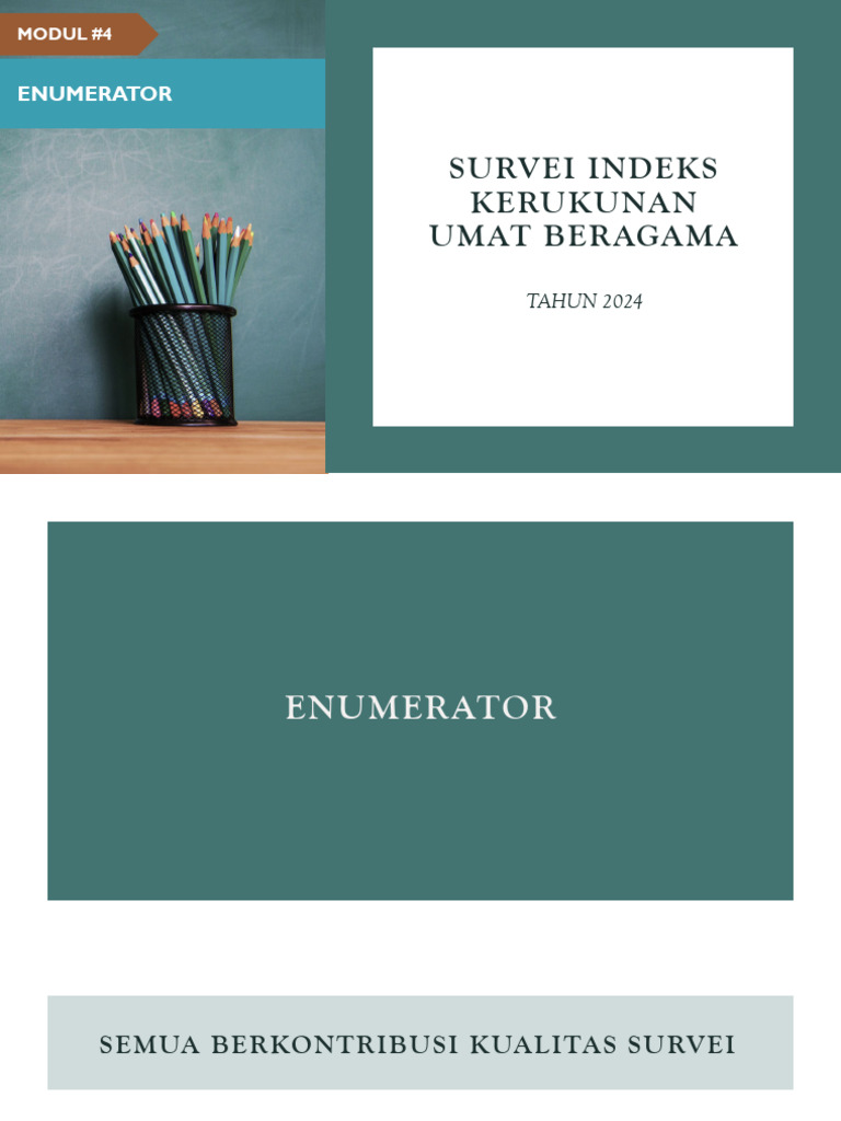 Modul 4 tugas dan tanggungjawab enumerator pdf