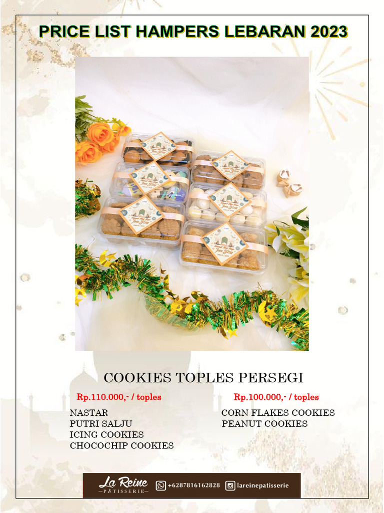 Price List Hampers Lebaran 2023 | PDF | Holiday Foods | Desserts