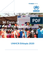 16 Days of Activism Against GBV Activities: UNHCR Ethiopia 2020