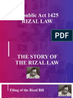 THE STORY OF THE RIZAL LAW Critical Analyses of The Rizal Law