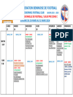 CHRONOGRAMME 26 Mars Au 31 Mars 2024 PROGRAMME D'ENTRAINEMENT D'ASPAC