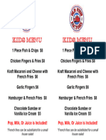 FF Kids Menu