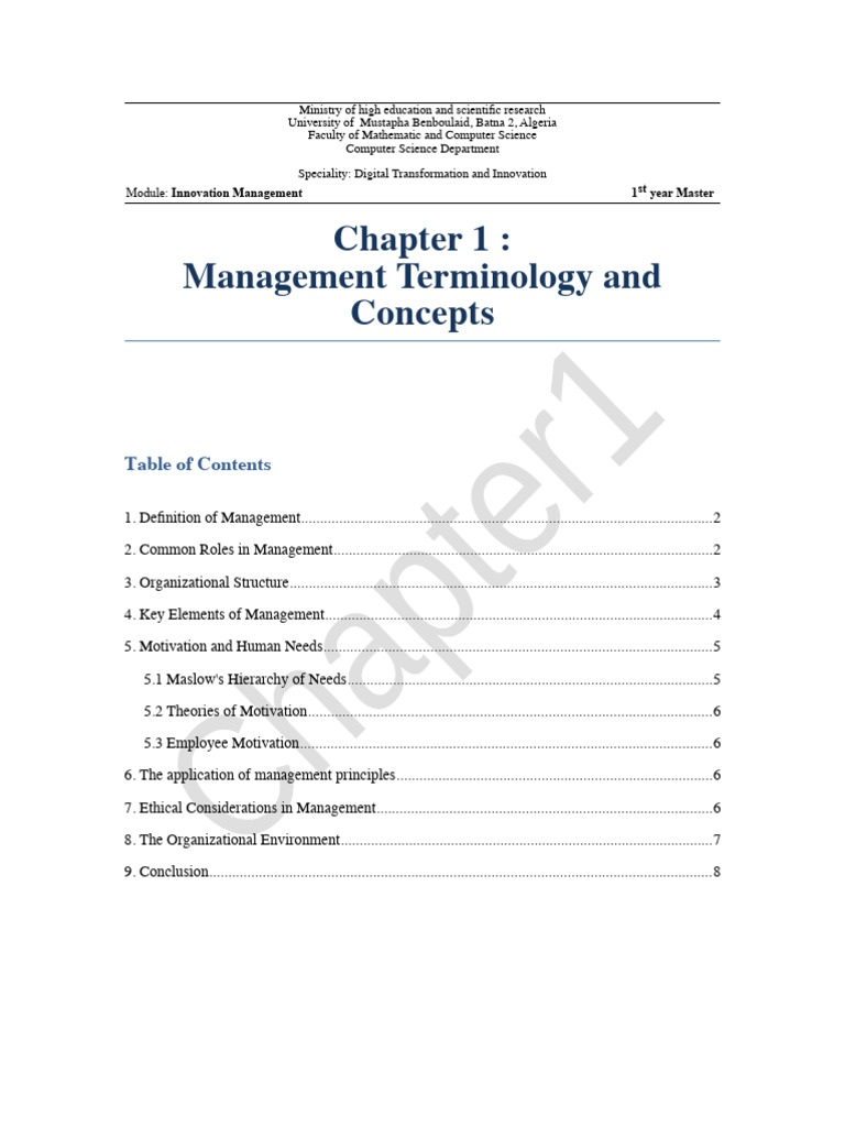 Chapter1 Management Pdf Motivational Motivation