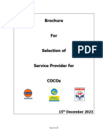 Brochure On Selection of Service Provider For COCO