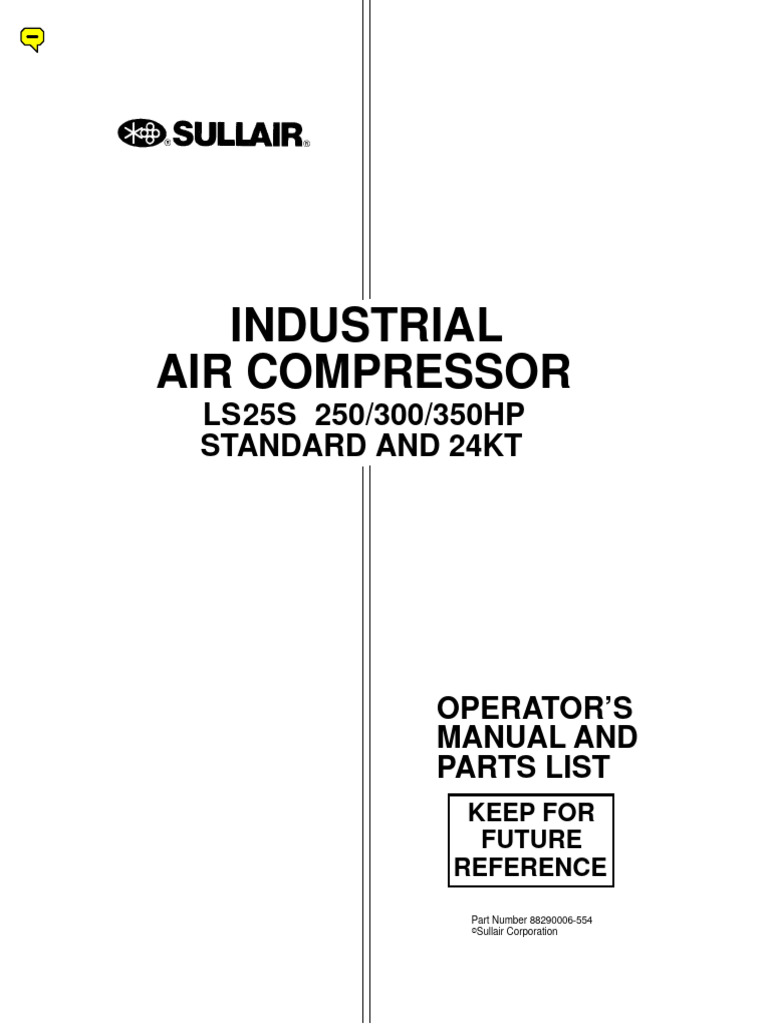 Industrial Air Compressor Sullair | PDF | Valve | Chemical Engineering