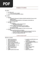 CH 13 Objections