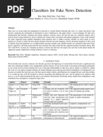 Analysis of Classifiers For Fake News Detection