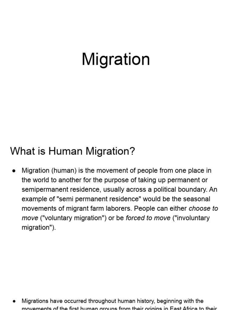 Migration Pdf Human Migration Refugee