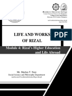 Module 4. Rizal's Higher Education and Life Abroad