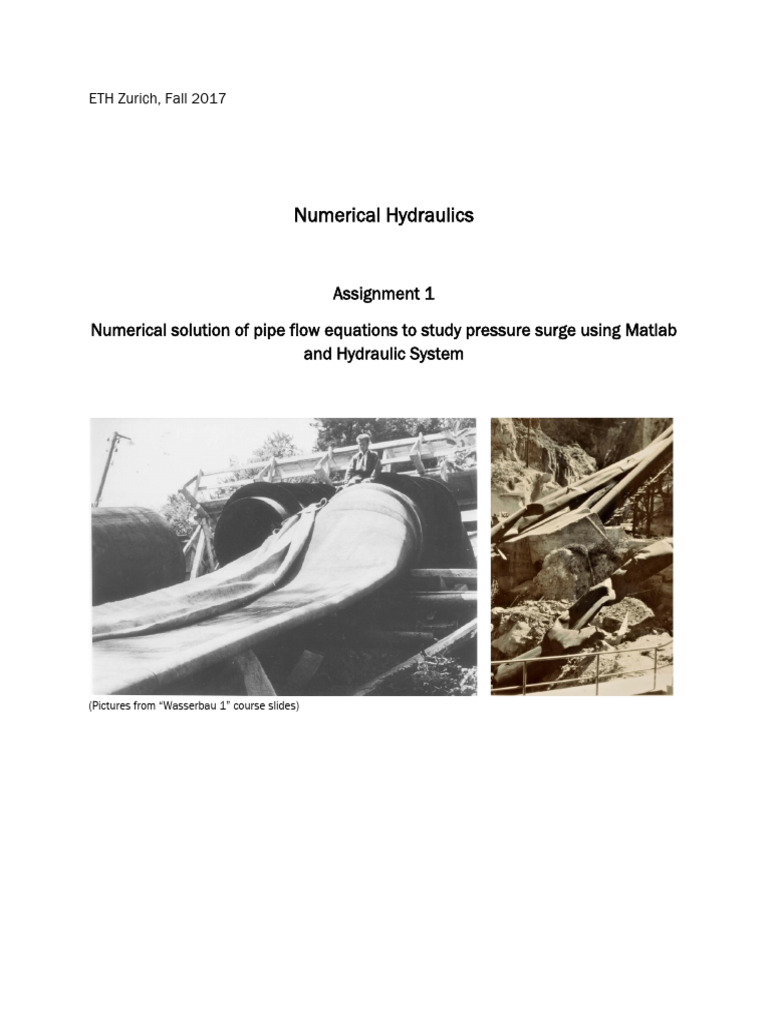 Pressure Surge Solutions in Pipe Flow | PDF | Equations | Fluid Dynamics