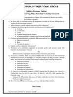 MLL Worksheet Class 11 BST (Holyday Homework)