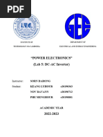 "Power Electronics" (Lab 5: DC-AC Inverter) : Instructor: Student