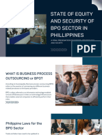 State of Equity and Security of Bpo Sector in Phillippines