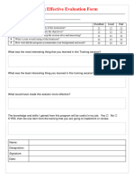 Training Feedback Form