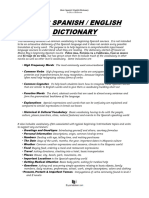 Basic Spanish English Dictionary For I and II