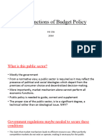 Lec10 - Fiscal Functions of Budget Policy