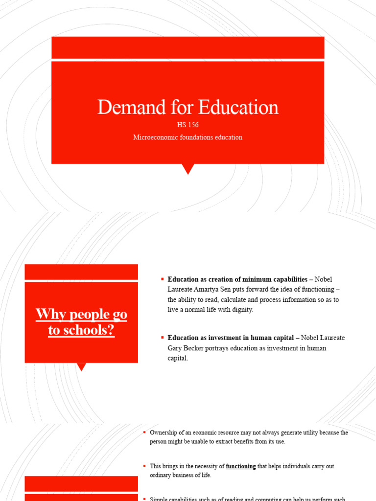 Lec11 - Demand For Education | Download Free PDF | Human Capital ...