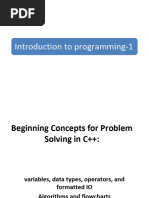 Introduction To Programming 1