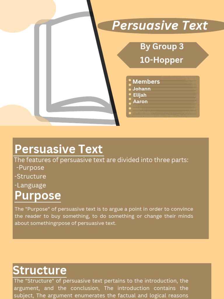 Persuasive Text | PDF | Question | Rhetoric