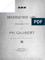 Gaubert - Divertissement Grec For Two Flutes and Piano