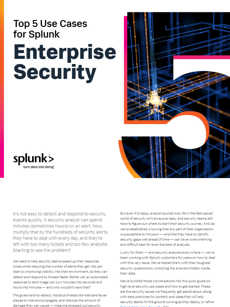 Top 5 Use Cases For Splunk Security Analytics | PDF | Security ...