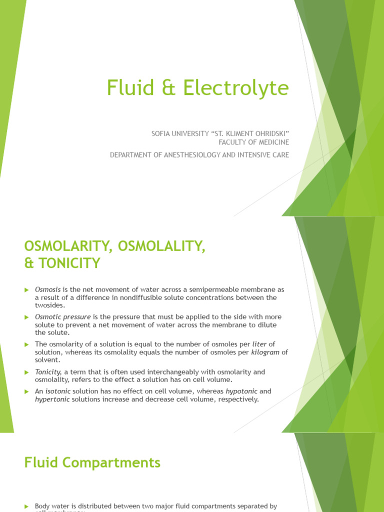 Fluid and Electrolyte Balance Overview | PDF